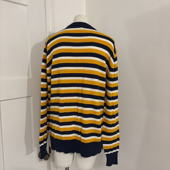 American Apparel size Small Nautical Bright Colorful 90s Style Striped Sweater - Picture 2 of 4